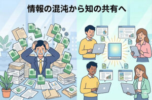 大量の紙の書類やファイルに埋もれて、頭を抱えて泣くビジネスパーソン。