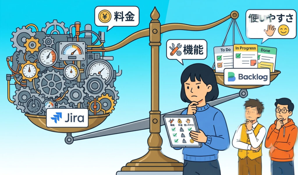 天秤での比較・検討