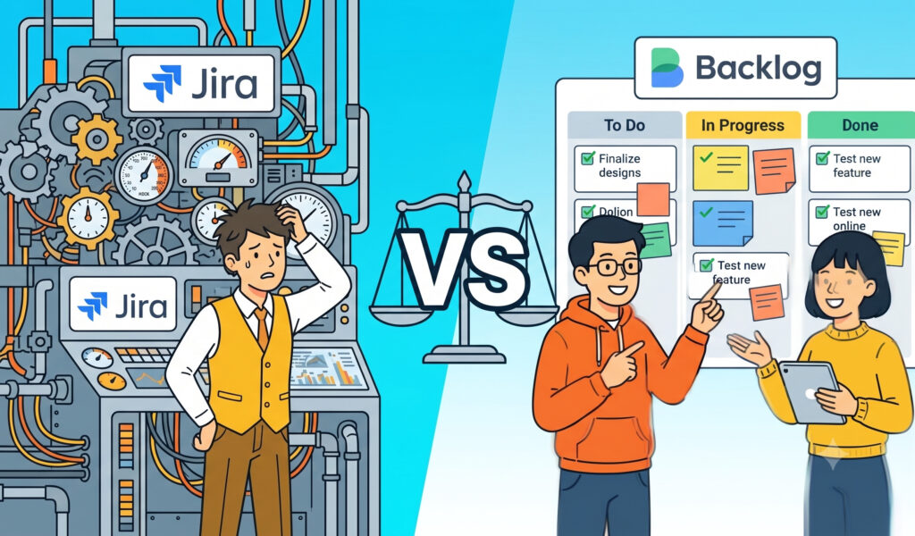 JiraとBacklogのVS構図