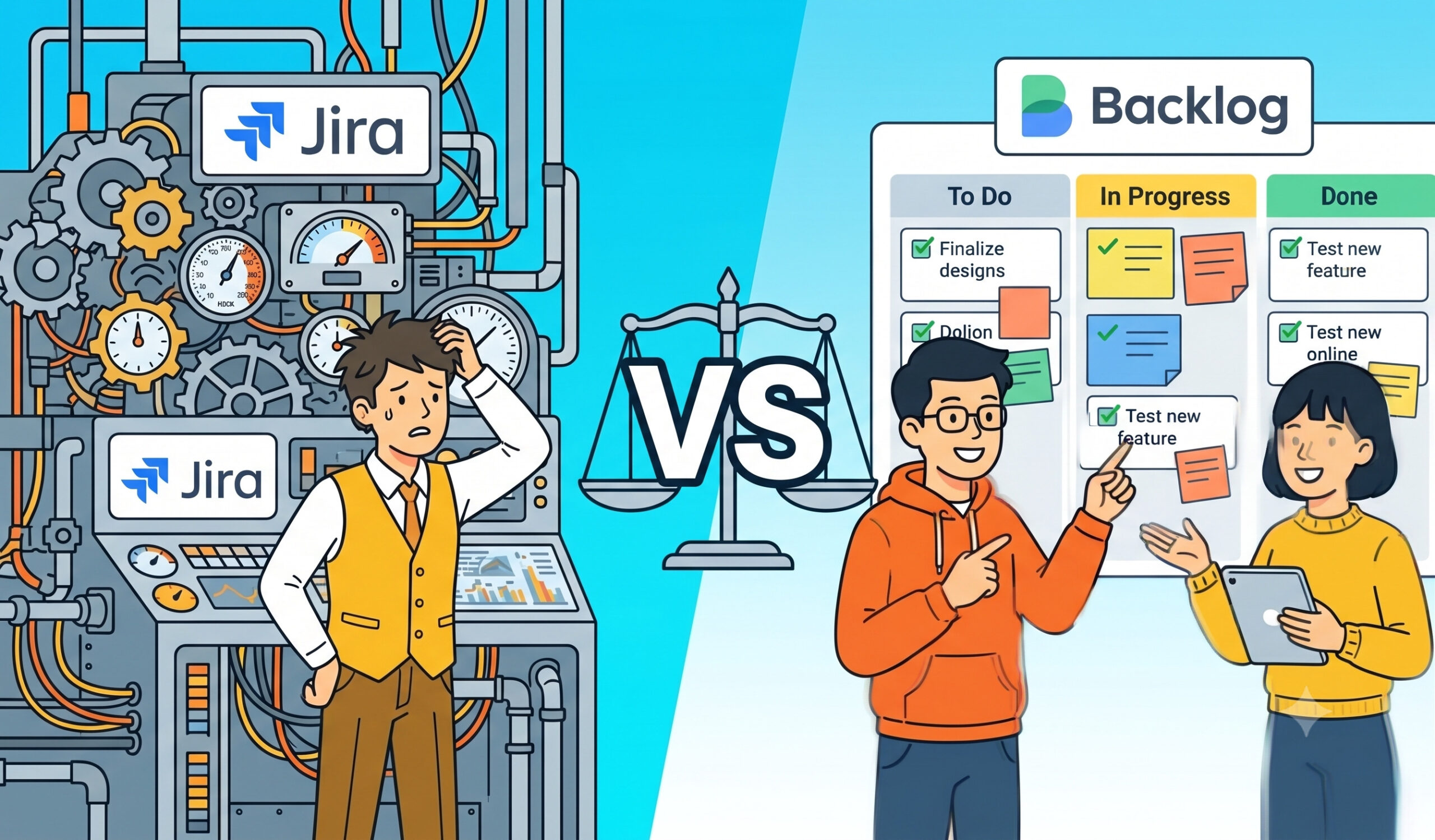 JiraとBacklogのVS構図